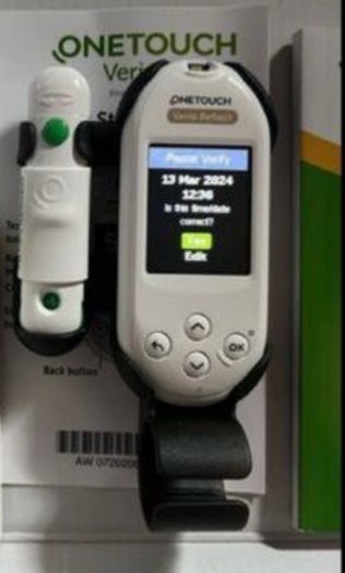 OneTouch Verio Reflect Blood Glucose Monitoring Bluetooth system for diabetics