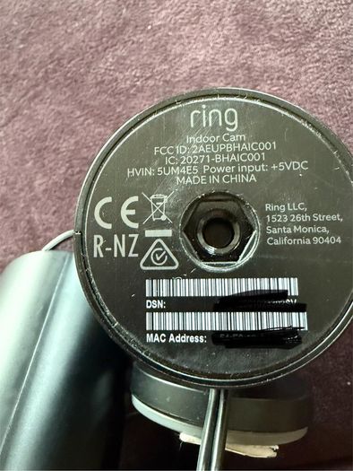 3x Ring Indoor Security Cameras with Stand Bases