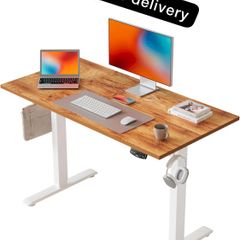 Electric Standing Desk, 100 x 60 cm Height Adjustable Sit Stand Desk