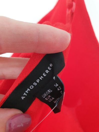 PRIMARK red frill slip dress Sz 14 - Bnwt Rrp 16