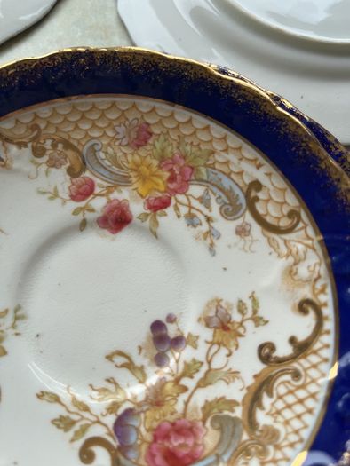 Antique 19th C5 Side Plates & 4Saucers p