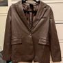 brown leather blazer Image 5