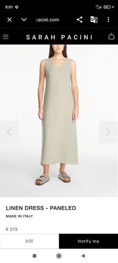 Italian designer linen maxi dress