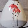 Louis Mulcahy Oil Lamp White Floral Hand Made Painted Irish Pottery With Wick Image 7