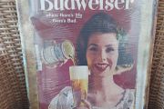 Vintage style budweiser sign