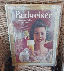 Vintage style budweiser sign