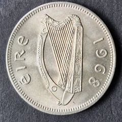 Ireland Excellent 1968 Shilling 1s coin