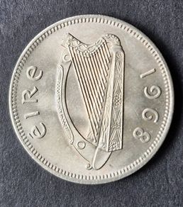 Ireland Excellent 1968 Shilling 1s coin