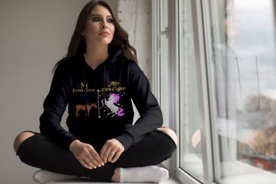Me before coffee and me after coffee horse unicorn Hoodie