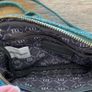 Manoukian Teal Snakeskin Leather Crossbody Camera Bag Image 2