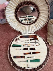 Antique grooming kit
