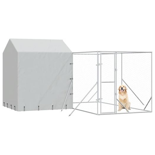 Outdoor Dog Kennel with Roof