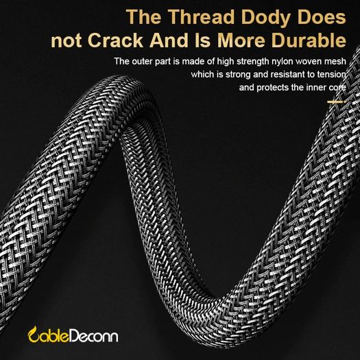 CableDeconn 5M Premium HDMI 2.1 UHD/3D 8K (7680x4320@60Hz) 48Gbps (Nylon Braided/Gold Plated) Cable (Brand New/Warranty)