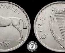 [#1] - Ireland 1961 | Irish 2s6d | Irish Half Crown | Horse | KM.16a | UNC