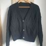 Chunky Cable Knit Cardigan Size Medium Image 2