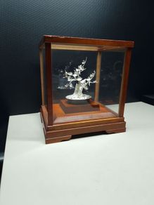 Silver Bonsai Tree Sculpture by Mitsunori