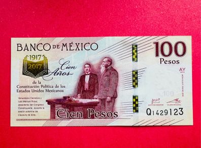 Mexico  100   Pesos  2016   Scarce Pick 130b Commemorative Issue ( Uncirculated )