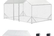 2 PCS Outdoor Waterproof and UV Chicken Coop Cover with 40 Piece Ball Bungee Cord Waterproof and Sunproof Enclosure Chicken Coop Tarp for Outdoor Large Walk in Pens