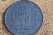 Belgium 1942, 1 Franc Coin - free standard postage