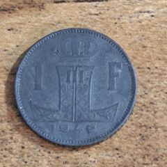 Belgium 1942, 1 Franc Coin - free standard postage