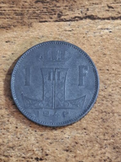 Belgium 1942, 1 Franc Coin - free standard postage