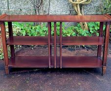 Vintage oak & mahogany console table