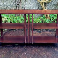 Vintage oak & mahogany console table