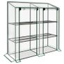 46 x 143cm Mini Lean-To Greenhouse, with Three Inner Shelves Image 2