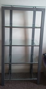 FREE- Metal and Glass Shelving Unit