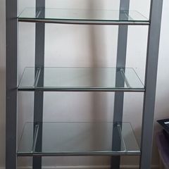 FREE- Metal and Glass Shelving Unit