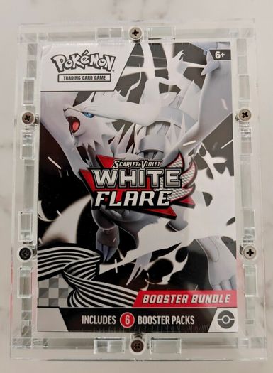 Pokemon Scarlet & Violet White Flare Booster Bundle Sealed and Premium Acrylic Case New Investment