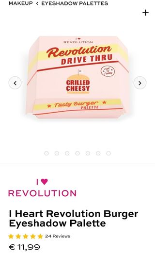 I heart revolution burger eyeshadow palette bnib
