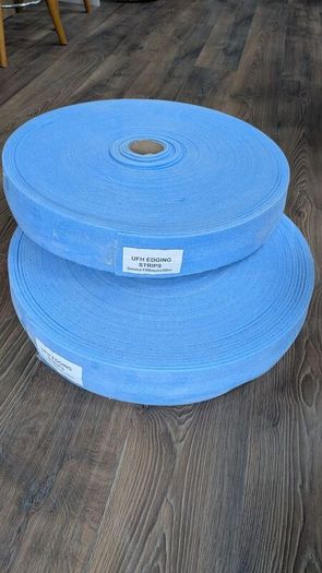 Underfloor heating edging strips
