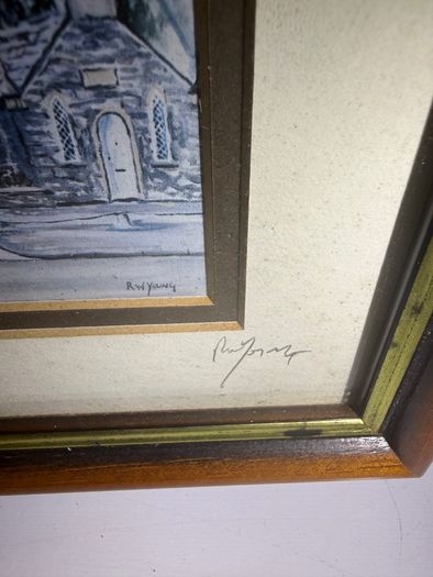 Pair of R.W. Young signed prints - Hillsborough & Muckish