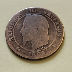 1863 Napoleon III Dix Centimes