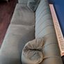 Green velvet couch Image 2