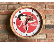 Barrel Lid Coca Cola Clock H76