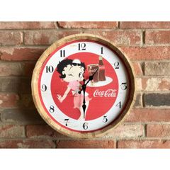 Barrel Lid Coca Cola Clock H76