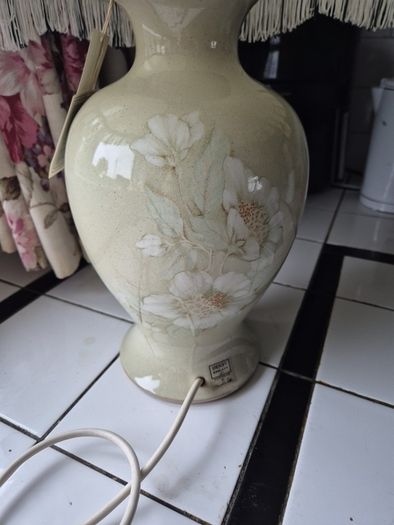 New old Stock Denby Stoneware 1980s certified Table lamp by Denby handthrown by David Williams Midcentury new used