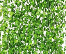 24 Pack 168Ft Artificial Ivy Garland,Ivy Garland Fake vines UV Resistant Green Leaves Fake Plants Hanging Vine Plant for Wedding Party Garden Wall Room Decor
