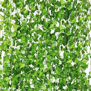 24 Pack 168Ft Artificial Ivy Garland,Ivy Garland Fake vines UV Resistant Green Leaves Fake Plants Hanging Vine Plant for Wedding Party Garden Wall Room Decor