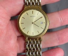 Seiko vintage gold tone watch