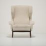 Vintage Sculptural Boucle Wingback Model 877 Armchairs by Gianfranco Frattini for Cassina, Italy, 1950s Image 4