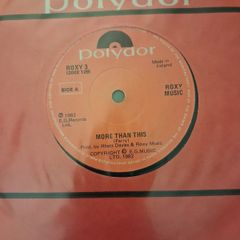 Roxy Music - More than this - IRISH 7" vinyl - 1982