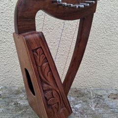 Lap Harp or model Harp handcarved