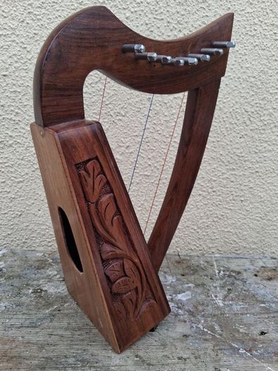 Lap Harp or model Harp handcarved
