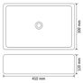 Basin Ceramic Rectangular Black 41x30x12 cm Image 4