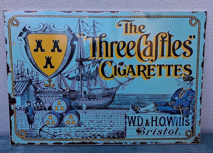 Repro Three Castles advertising sign