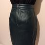 Faux Leather Paraphrase Green Skirt Image 7
