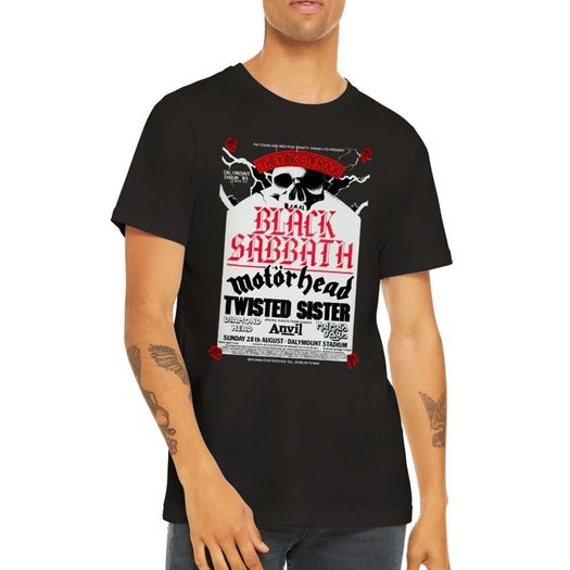 Black Sabbath Kings Of Rock Festival Dalymount Park Dublin 1983 tee shirt